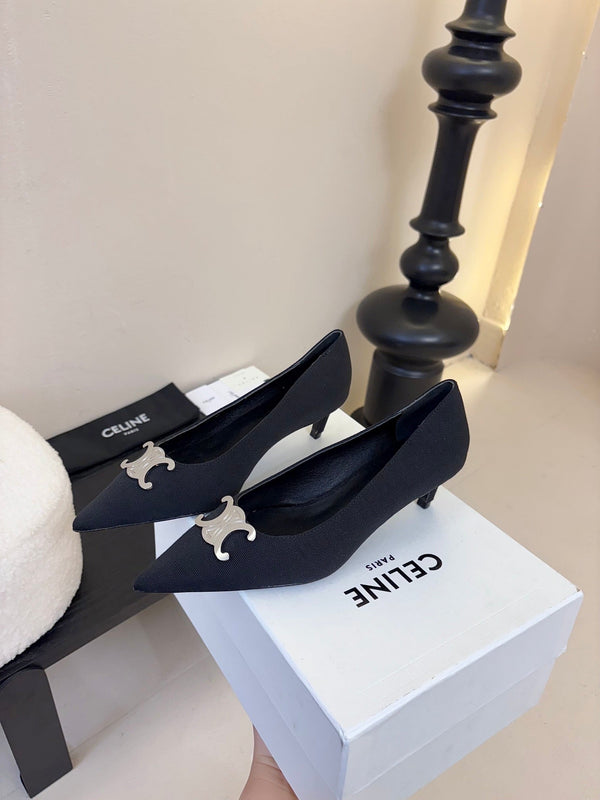 CELINE Pump Tessuto Nero 235702