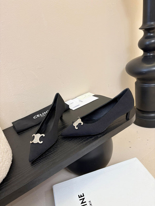 CELINE Pump Tessuto Nero 235702
