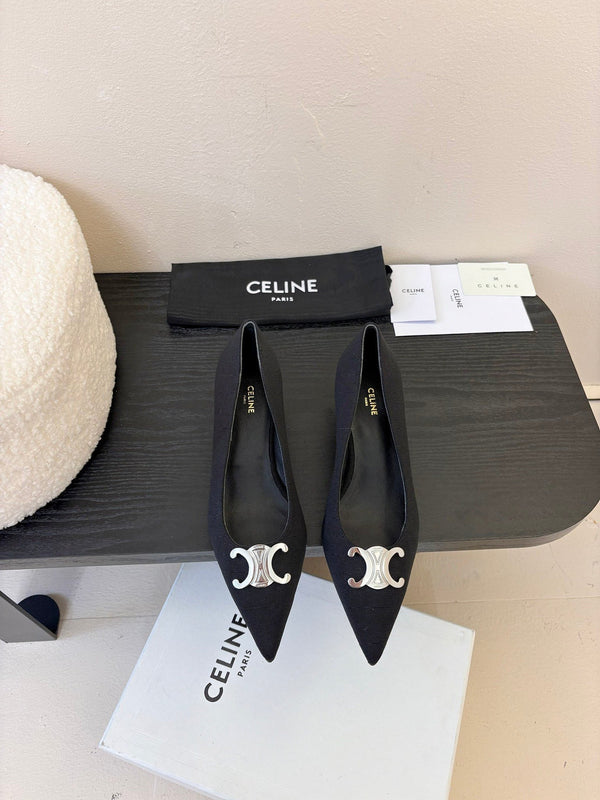 CELINE Pump Tessuto Nero 235702