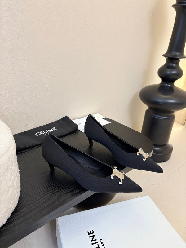 CELINE Pump Tessuto Nero 235702