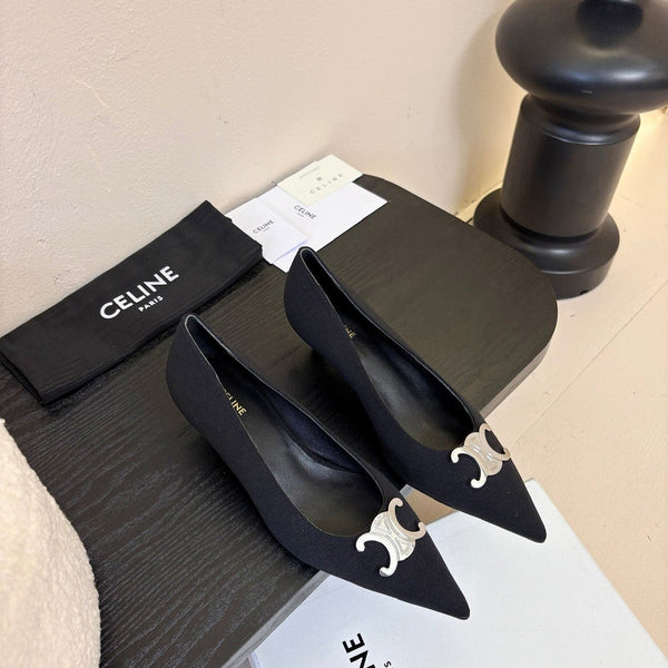 CELINE Pump Tessuto Nero 235702
