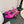 YSL 26ss Square Toe Sandals 70 Bright Pink Silk Sheepskin 651707