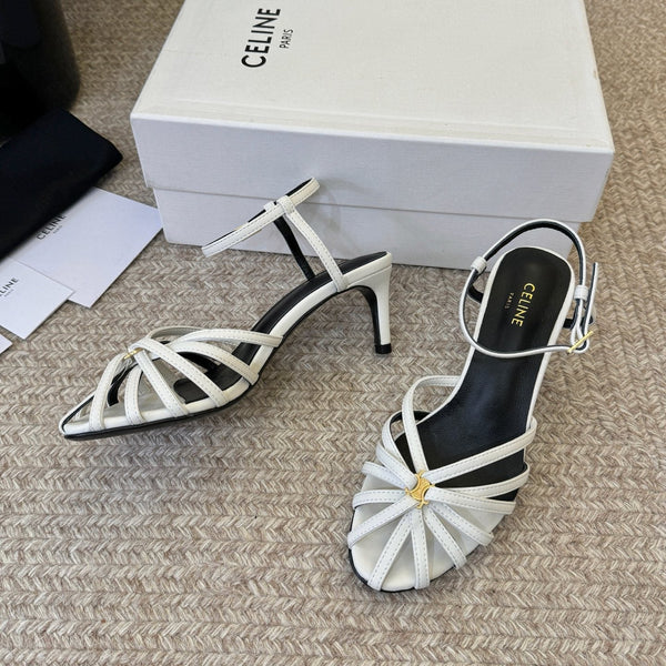CL Triomphe Sandal 6.5cm White Lambskin 835890