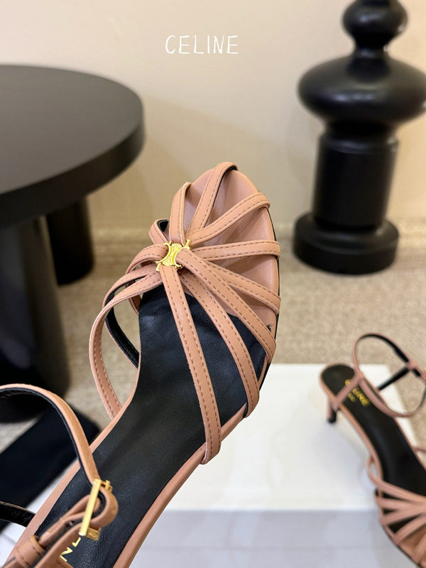 CL Triomphe Sandal 6.5cm Brown Lambskin 835893