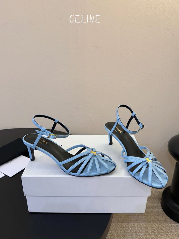 CL Triomphe Sandal 6.5cm Light Blue Lambskin 835894