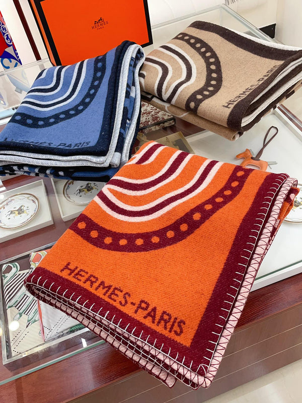 Grand Tralala Blanket Potiron Wool Cashmere