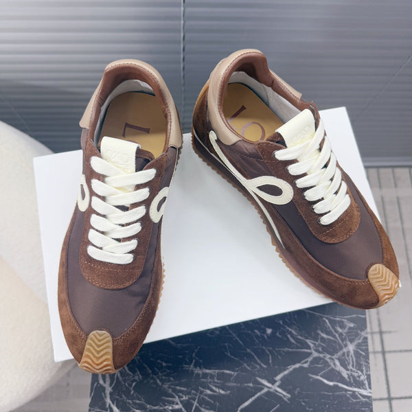 BALLET RUNNER 2.0 IN CAMOSCIO MARRONE CIOCCOLATO E TESSUTO LYCRA