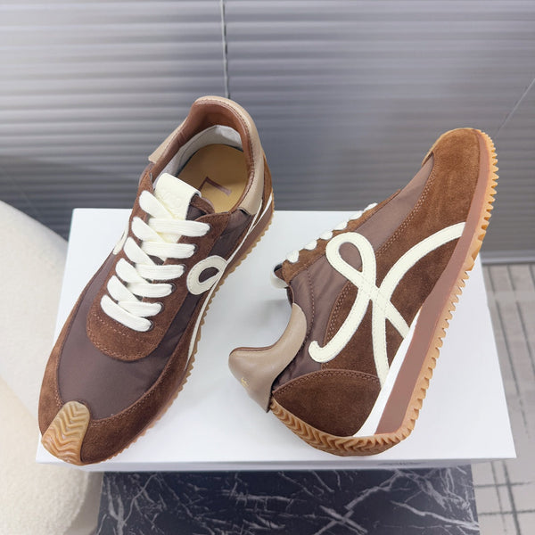BALLET RUNNER 2.0 IN CAMOSCIO MARRONE CIOCCOLATO E TESSUTO LYCRA