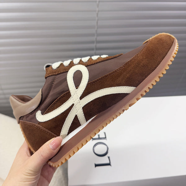 BALLET RUNNER 2.0 IN CAMOSCIO MARRONE CIOCCOLATO E TESSUTO LYCRA