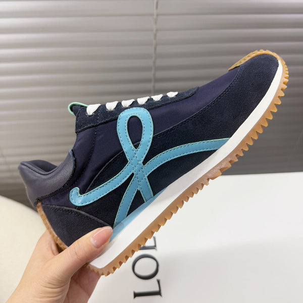 BALLET RUNNER 2.0 IN CAMOSCIO BLU EGEO E TESSUTO LYCRA