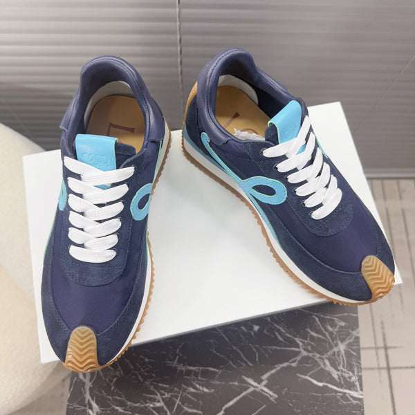BALLET RUNNER 2.0 IN CAMOSCIO BLU EGEO E TESSUTO LYCRA