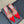 alaia mule 90 optic red heart lambskin