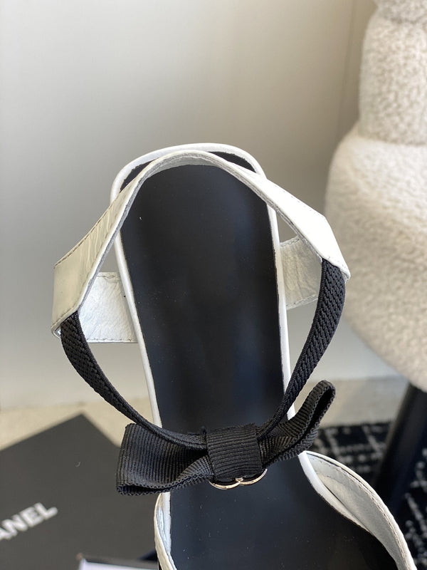 slingbacks 45 black white patent calfskin