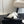 cross puffy slippers white black lycra fabric