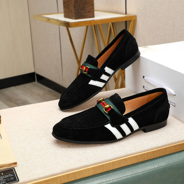 GG x Adidas Men's Jordaan Loafer Black Suede 456612