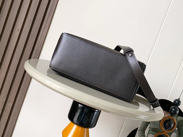 Loewe Panta Small Puzzle Bag 24cm Chocolate Glossy Calfskin