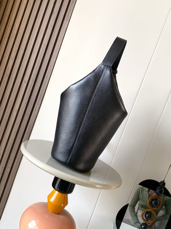 Loewe Loop Bucket Bag Black Supple Grained Calfskin