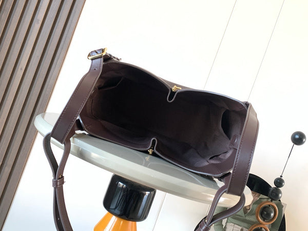 Sac Hammock Loewe 15 cm cuir de veau chocolat
