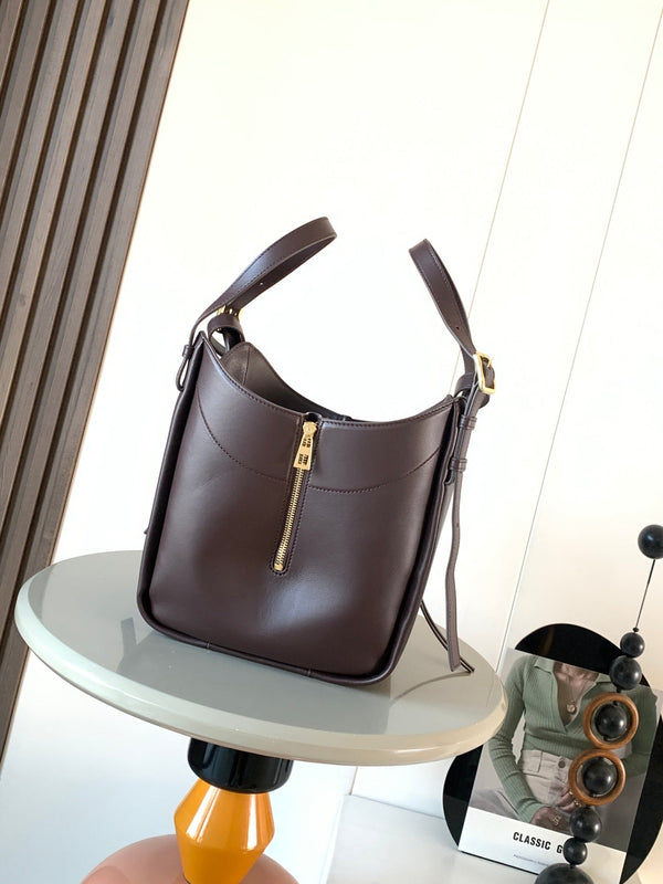 Sac Hammock Loewe 15 cm cuir de veau chocolat