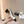 CC 24P SLINGBACKS 45MM WHITE BLACK LAMBSKIN