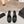 cc sandal flower 85 black white calfskin