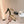 sandalo slingback cc flower 85 in pelle di vitello beige