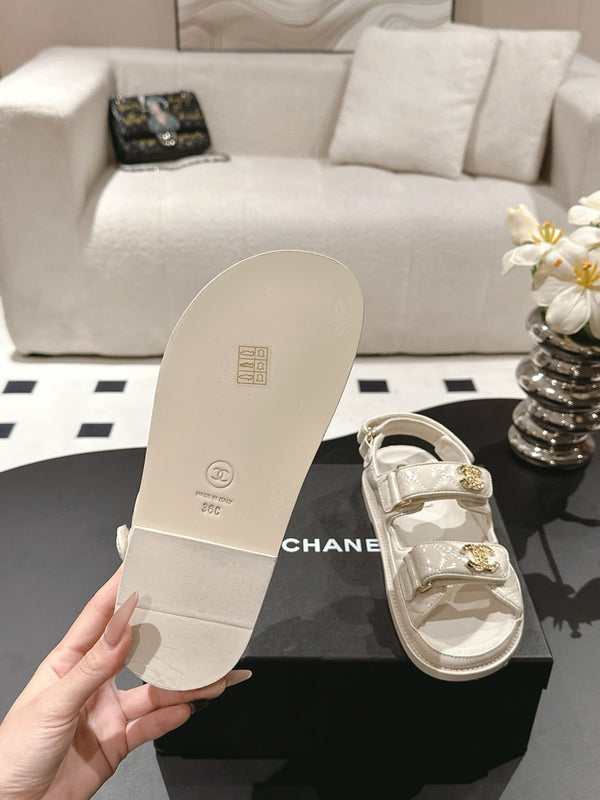 cc 25p dad sandal cream leather 237558