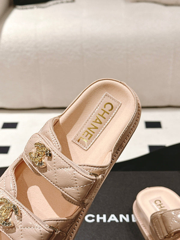 cc 25p dad mule sandal peach leather 237570