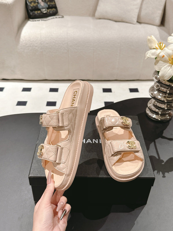 cc 25p dad mule sandal peach leather 237570