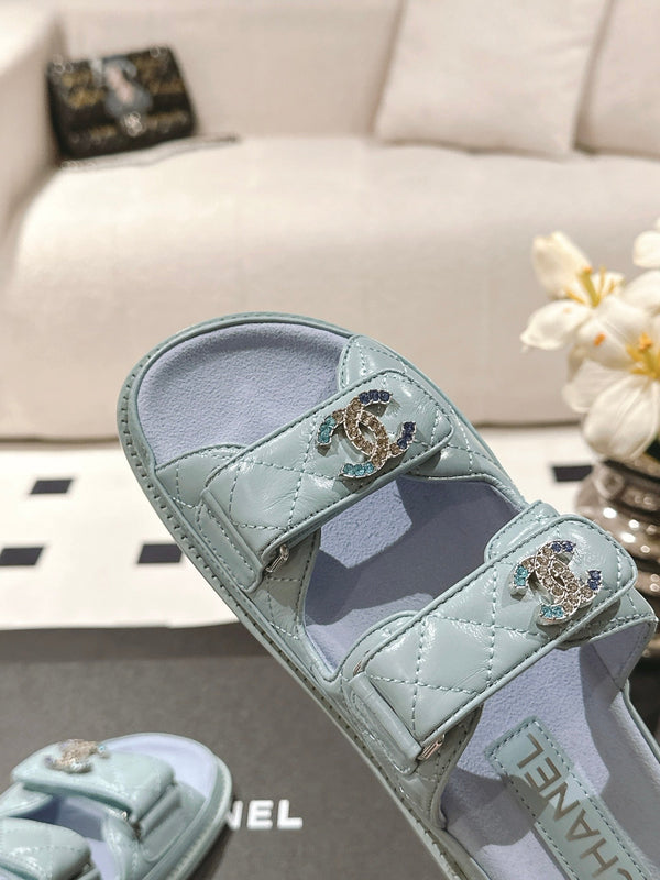 cc 25p dad mule sandal blue sky leather 237572