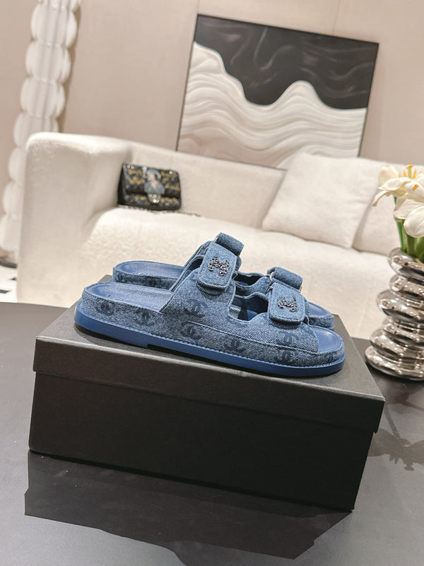 cc 25p sandalo dad mule blu denim 237573