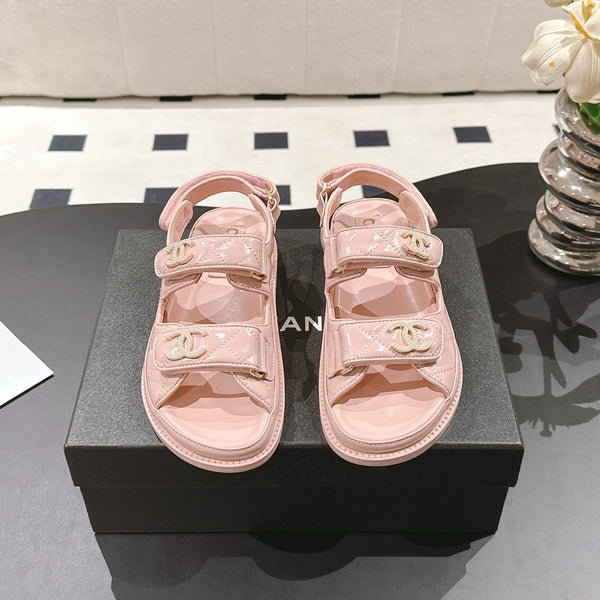 cc 25p logo con sandalo perla pelle rosa 237586
