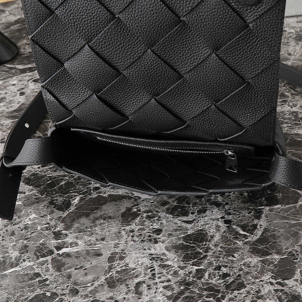 BORSA A TRACOLLA BV 25S DIAGO 25,5 IN PELLE DI BUCCIONE NERA