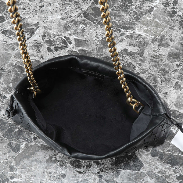 BV Dustbag Notte 33cm With Chain Black Calfskin HW