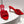 VT High Heeled Sandals Red Sheepskin 292797