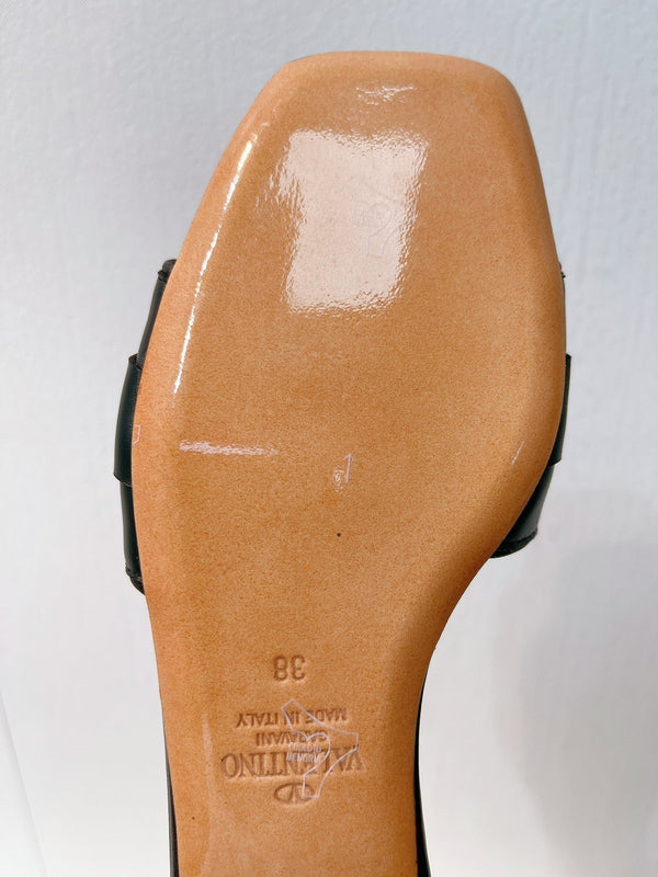 Ciabatte VT Moon in pelle nera e pelle bovina 292857