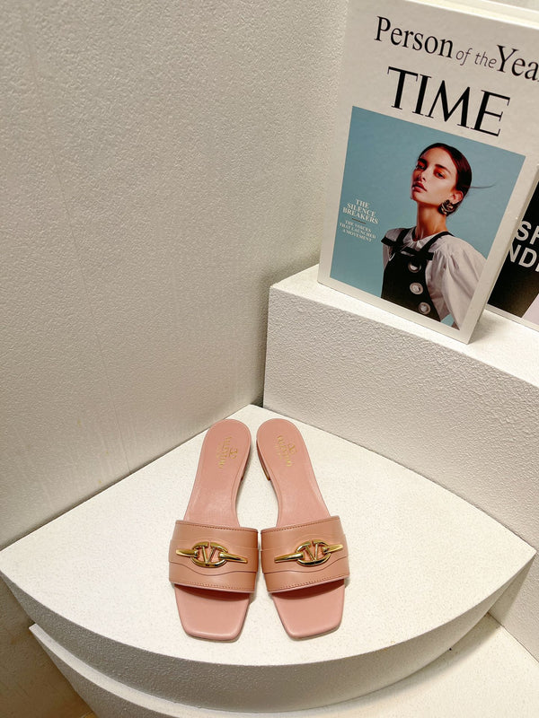 Ciabatte VT Moon in pelle di vacchetta rosa 292860