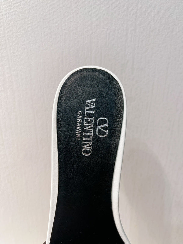 Ciabatte VT Moon in pelle bianca e pelle bovina 292865