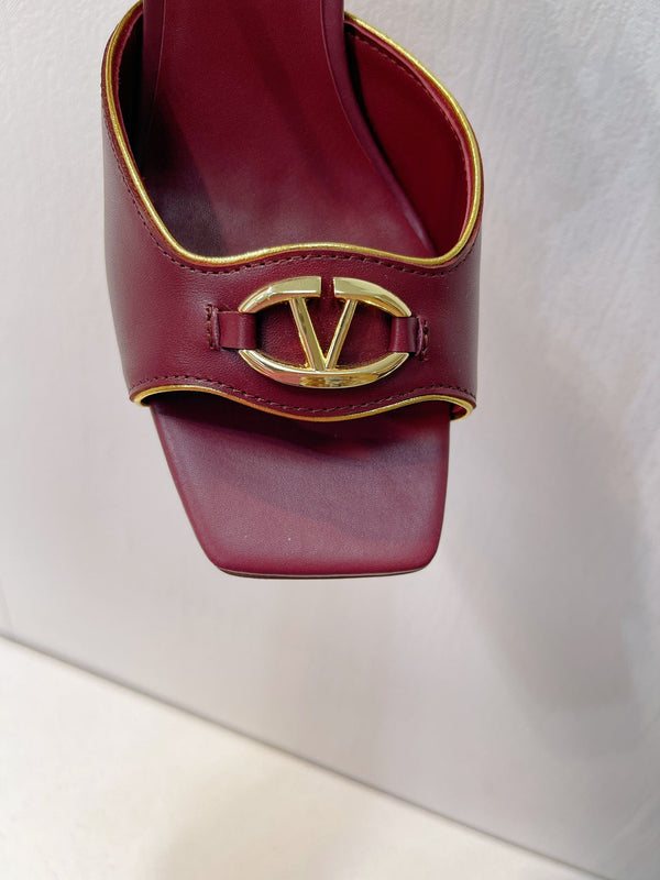 Sandali VT Tacco 70mm Rosso Rubino Pelle Bovina 292779