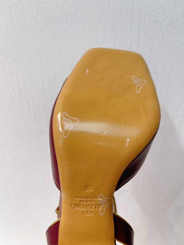 Sandali VT Tacco 70mm Rosso Rubino Pelle Bovina 292779
