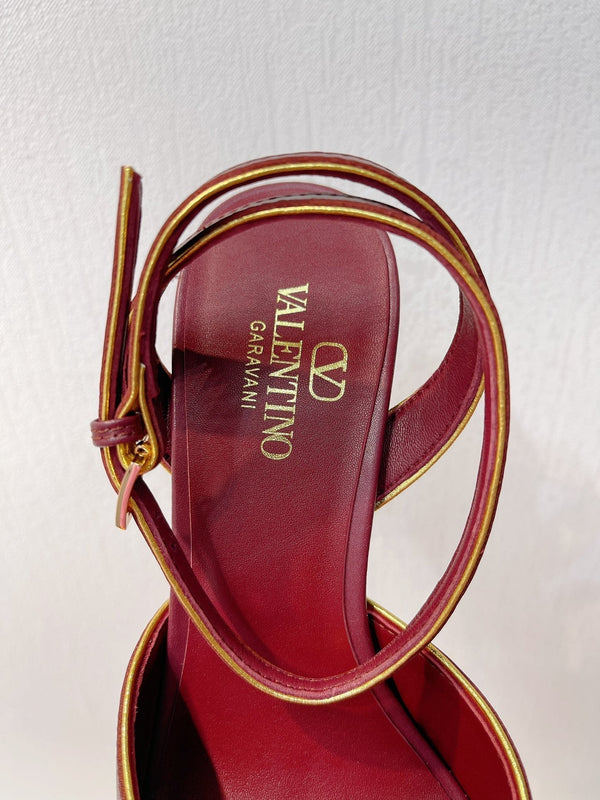 Sandali VT Tacco 70mm Rosso Rubino Pelle Bovina 292779