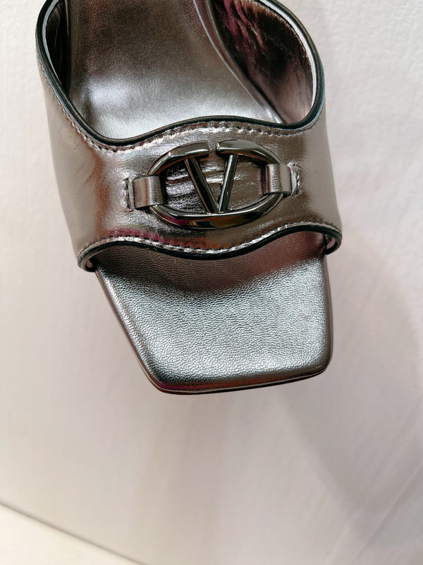 Sandali VT Tacco 70mm Pelle Bovina Grigia 292786