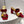 VT One Stud Leather Sandals Ruby Red Cowhide 292752