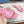 CIABATTE PRA IN VERNICE SAFFIANO MOTIVO STRUZZO PELLE DI VITELLO ROSA