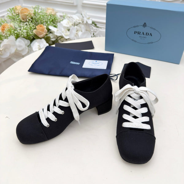 Chaussures Mary Jane Prada 25 en tissu noir 55 mm 564188