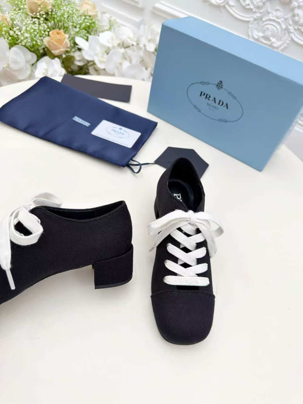Chaussures Mary Jane Prada 25 en tissu noir 55 mm 564188