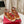 Rockstud Ankle Strap Wedge Sandal In Yam Orange Calfskin Leather And Beige Raffia 100mm 829390