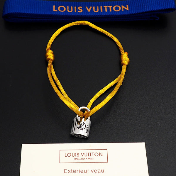 Silver Lockit Bracelet Dark Yellow