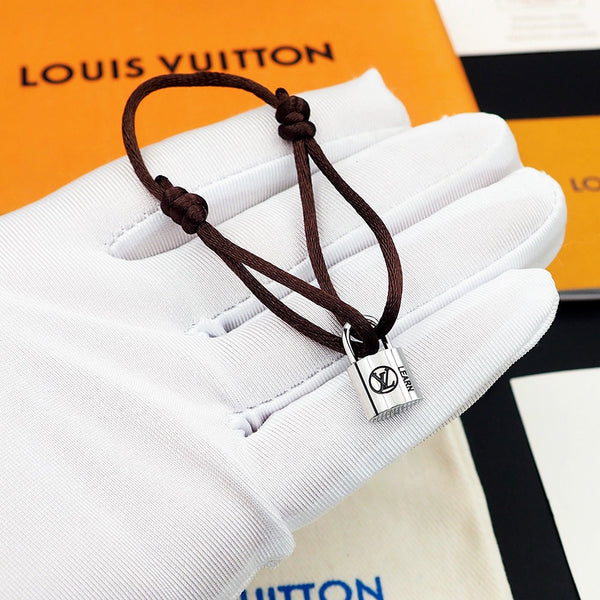 Silver Lockit Bracelet Chocolate