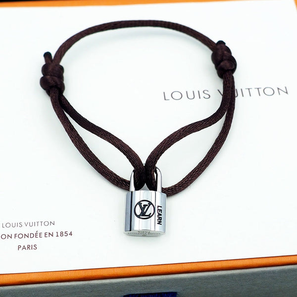 Silver Lockit Bracelet Chocolate